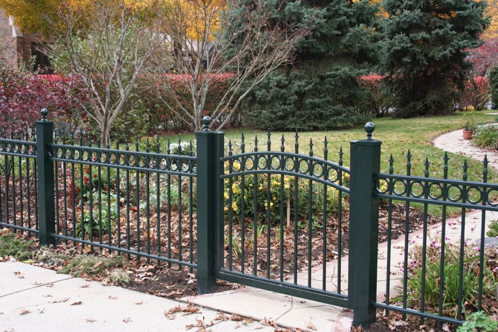 wrought iron fence installation around Indianapolis