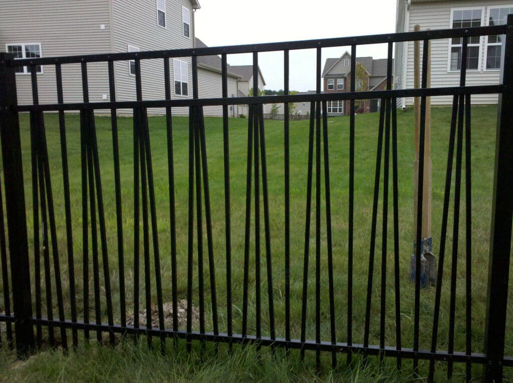 Custom aluminum fence installation in Indianapolis