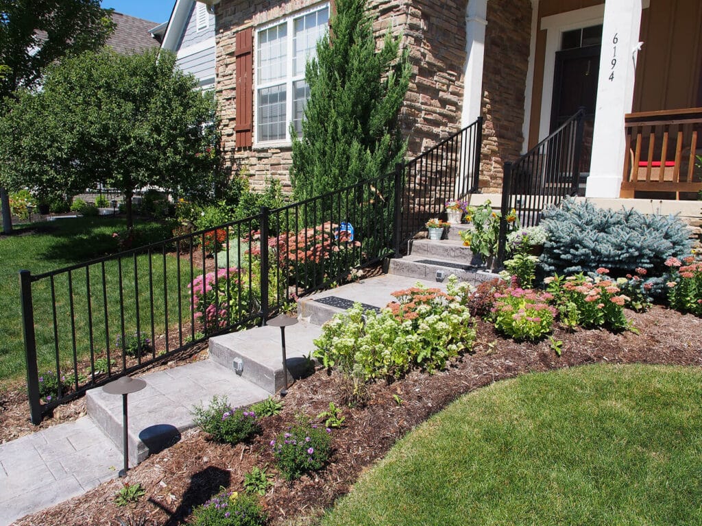 aluminum railing installation for outdoor steps in Indianapolis
