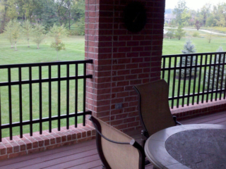 installing metal railing on deck in Indianapolis
