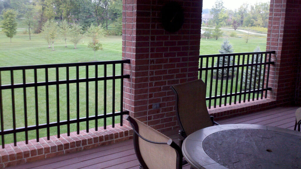 installing metal railing on deck in Indianapolis