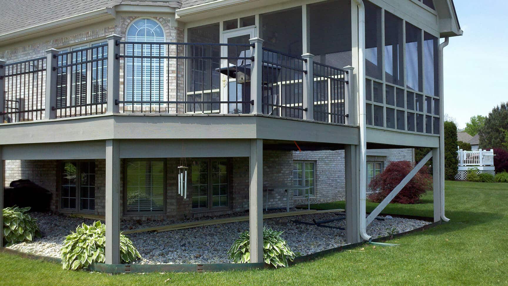 Amerifence employees are custom porch and deck builders in Indianapolis
