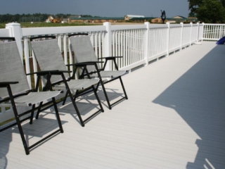installing deck railing posts on outside of deck in Indianapolis