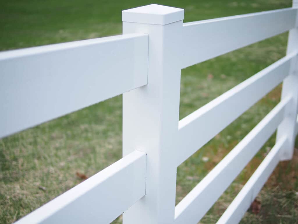 vinyl rail fence installation around Indianapolis