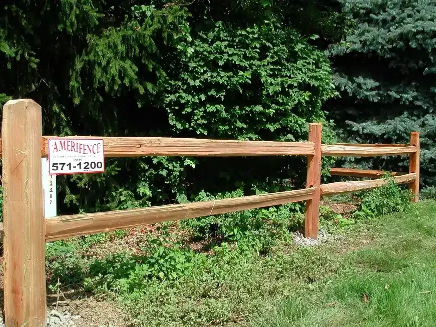 two rail split rail fence in Indianapolis