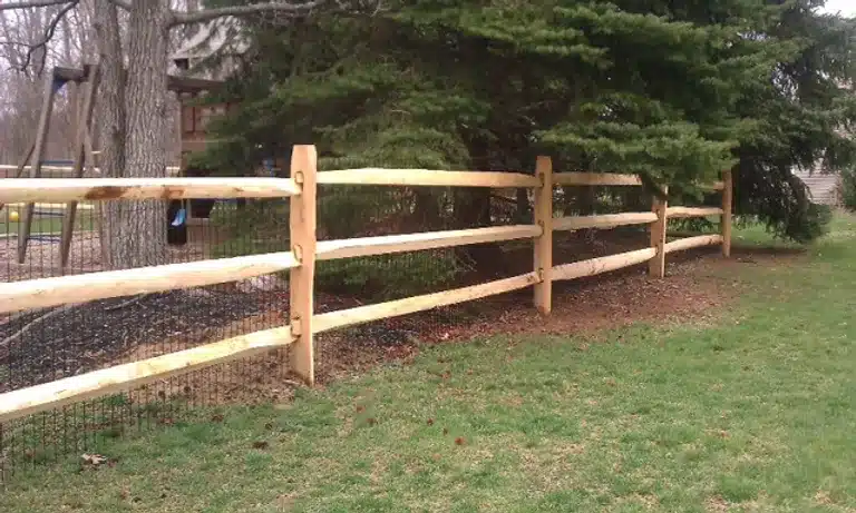 cedar round rail fence in Indianapolis