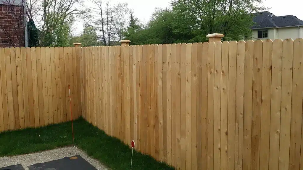 Install a wooden privacy fence around Indianapolis