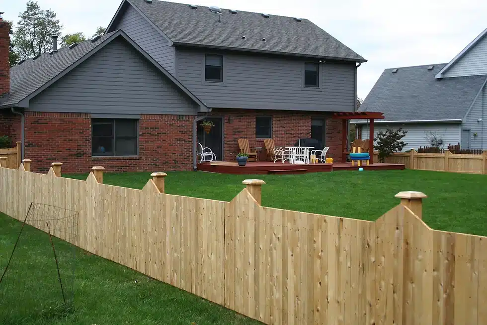 Custom cedar semi-privacy fence in Indianapolis