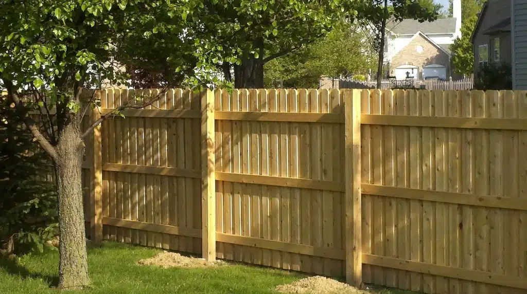 Install a wooden privacy fence around Indianapolis