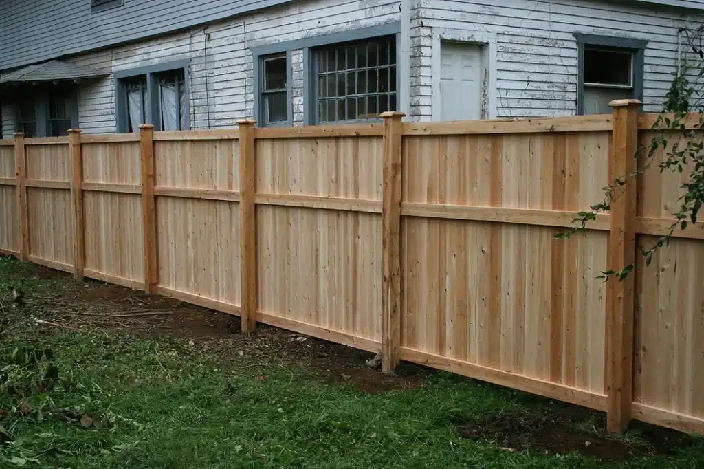Nice cedar privacy fence installation around Indianapolis