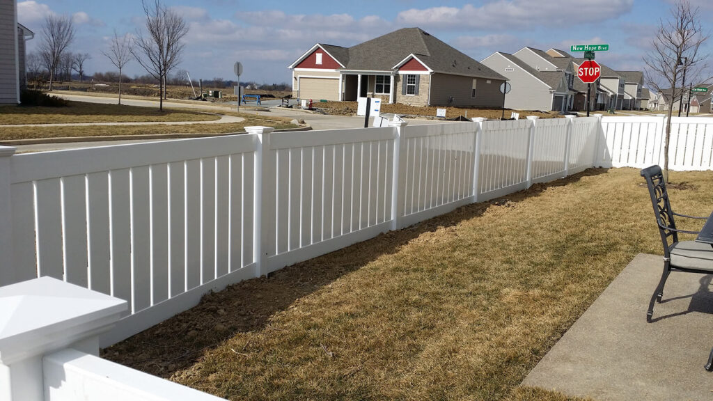 semi-private vinyl fence installation around Indianapolis