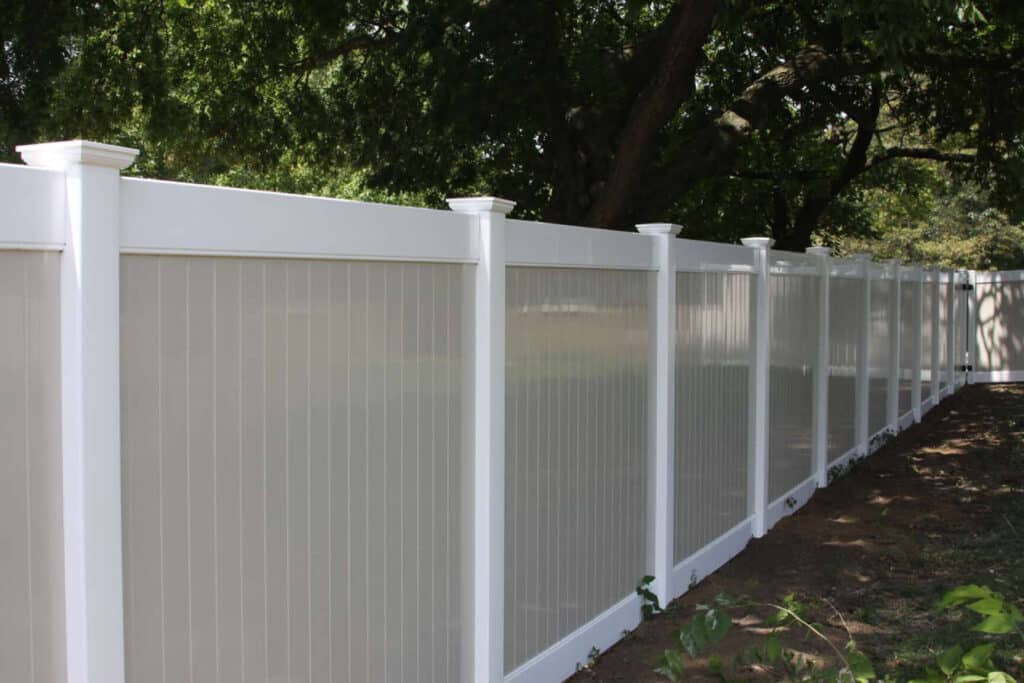 vinyl privacy fence installation in Indianapolis