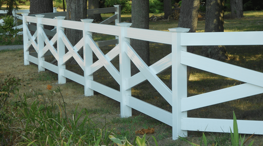 3 rail vinyl fence installation in Indianapolis