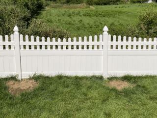 Custom vinyl fence installation in Indianapolis and nearby areas