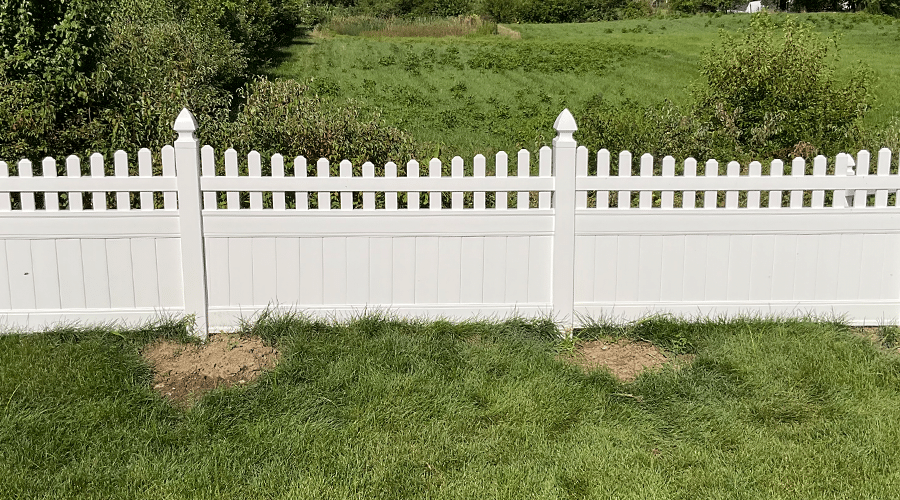 vinyl semi-privacy fence installation in Indianapolis