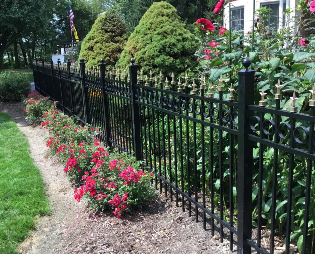 Custom aluminum fencing installation around Indianapolis